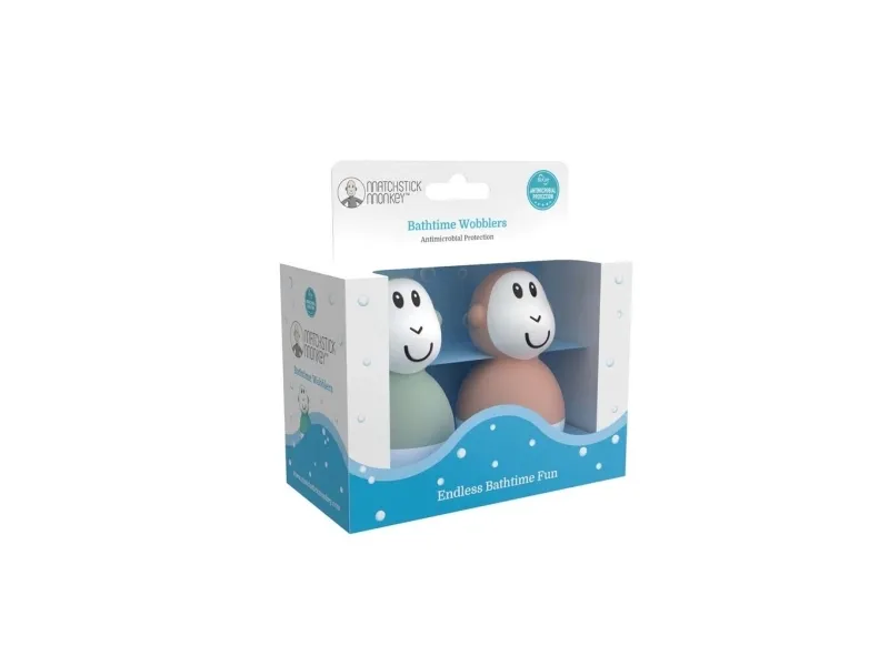Matchstick Monkey Bathtime Wobblrs grøn/rosa
