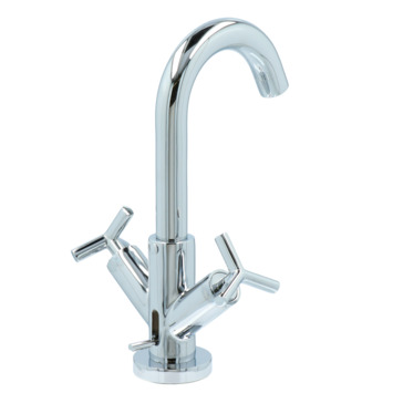 Absolut wastafelkraan Post 2-knops Chroom