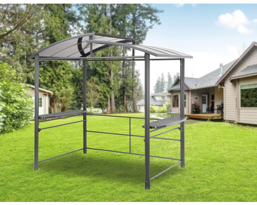 Barbecue paviljoen Garden Place Liora 240x150x230 cm polycarbonaat zwart