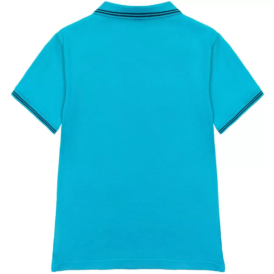 MINOTI Poloshirt mit Kontrastelementen Hellblau