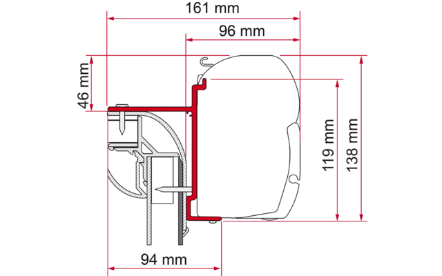 Fiamma Kit Pilote Explorateur Markisenadapter für Fiamma F45