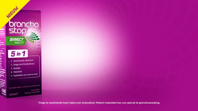 Bronchostop Direct Nacht 5-in-1 Hoestdrank 120ML