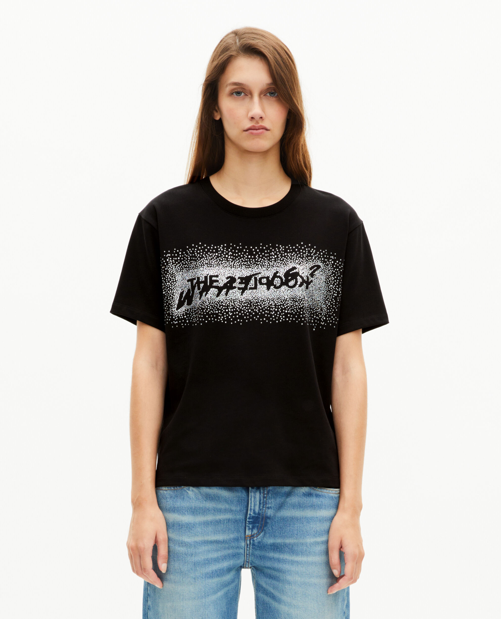T-shirt What is à strass noir
