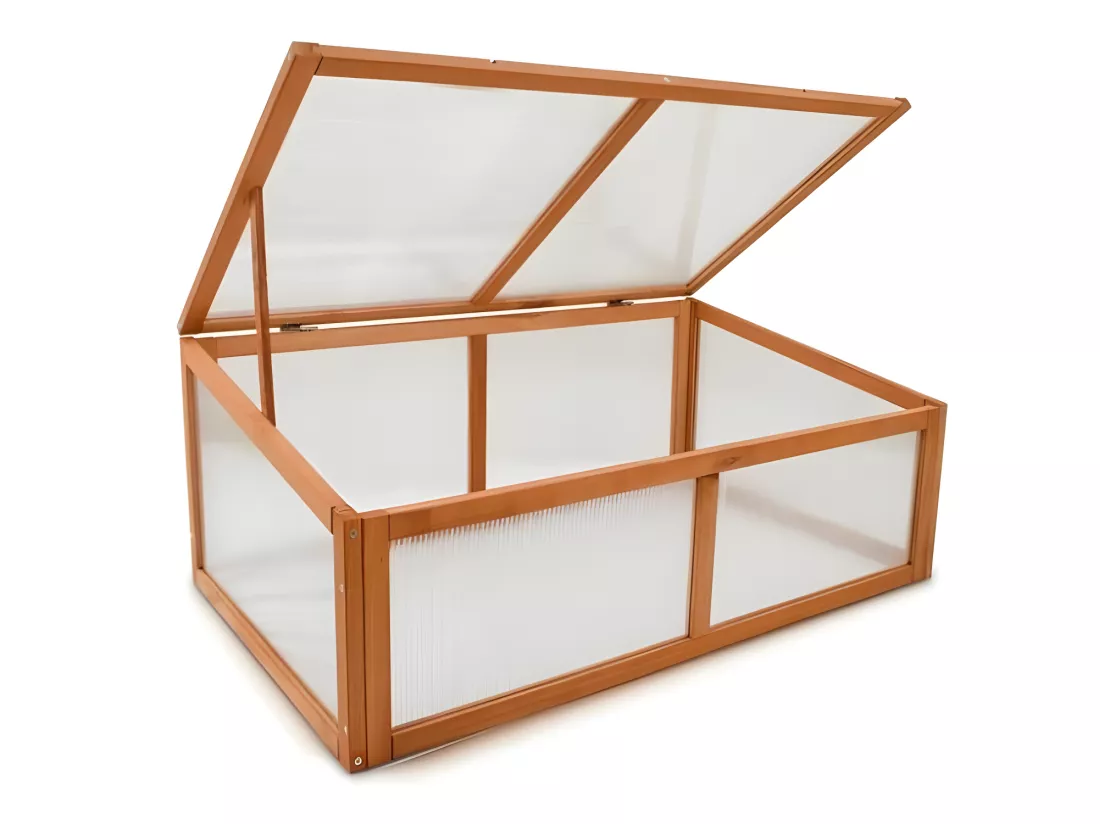Serre en Bois Jardin Chassis de couche Herba 100 x 40 x 60 cm