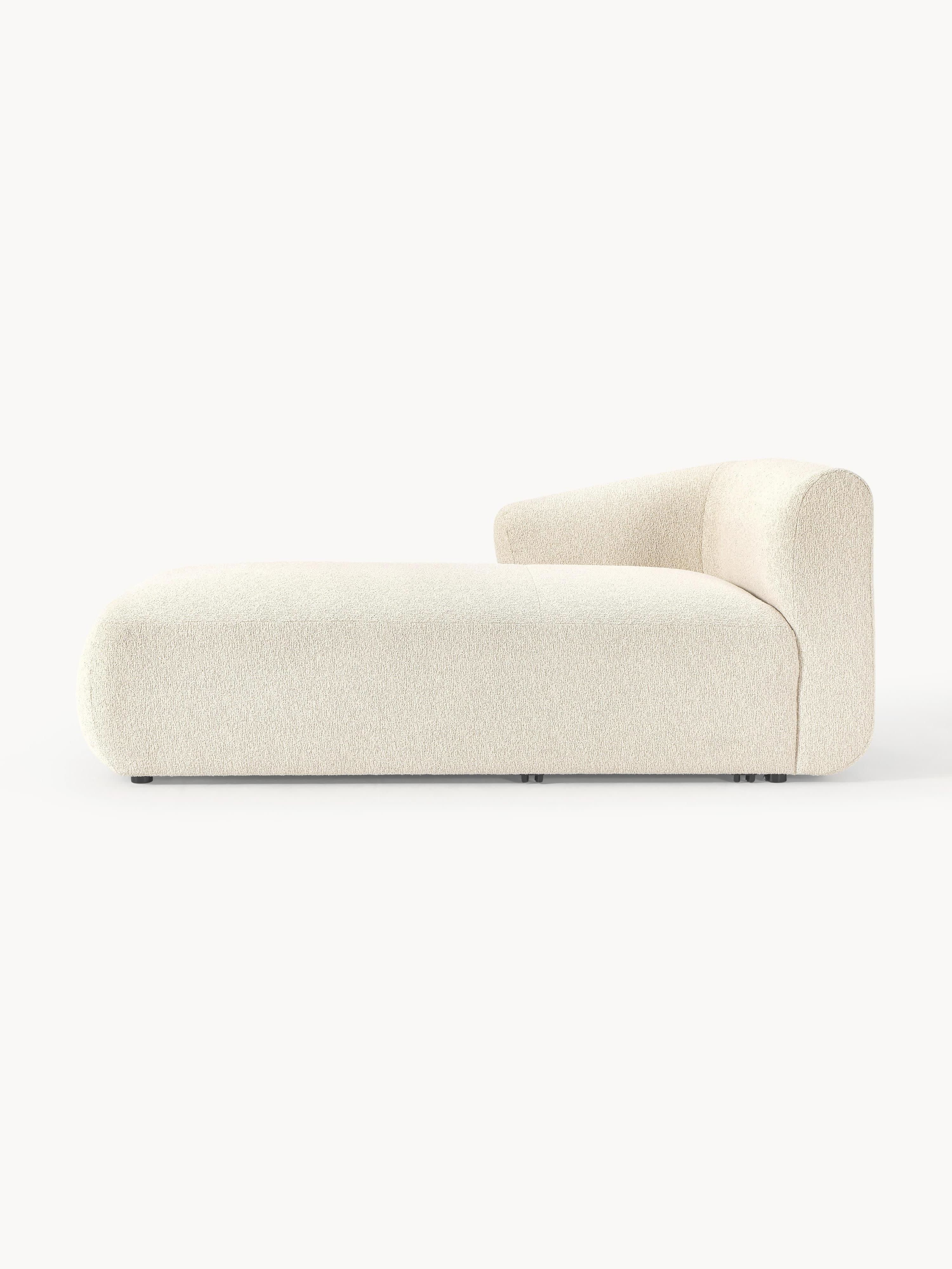 Chaise longue hoekmodule Sofia uit bouclé