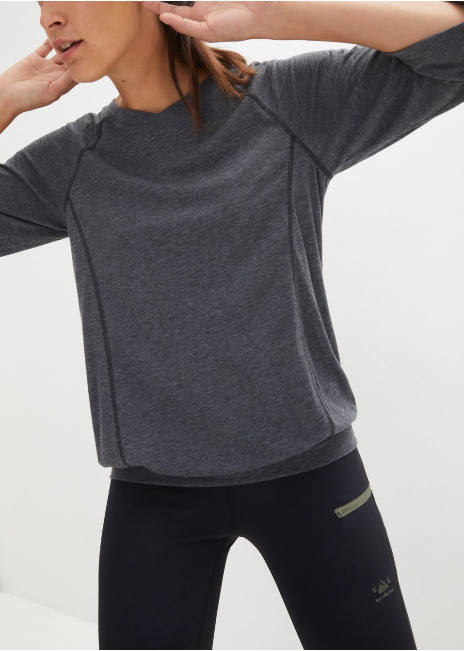 T-shirt fonctionnel manches 3/4, oversize
