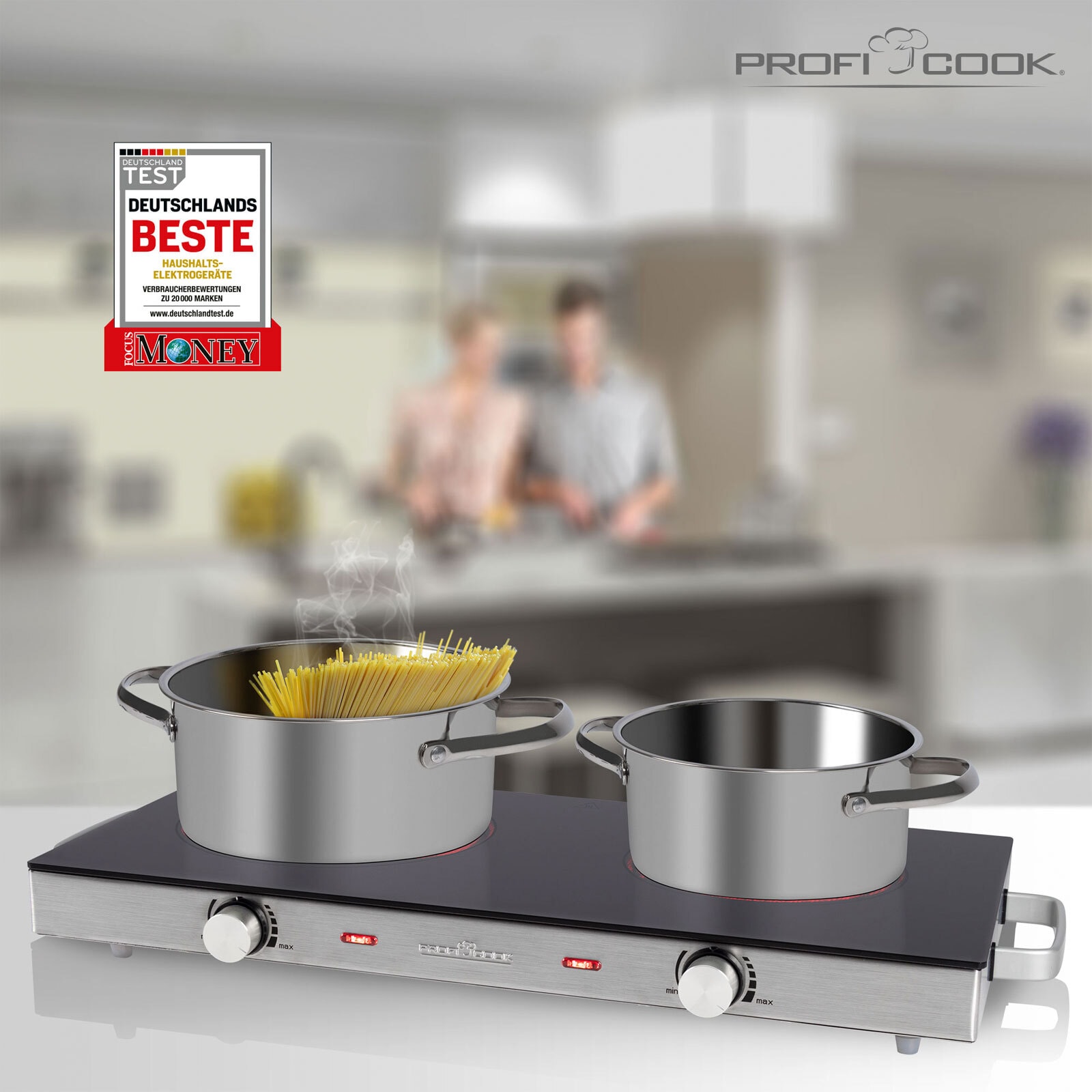 ProfiCook Infrarot-Doppelkochplatte PC-DKP 1211 2800 Watt