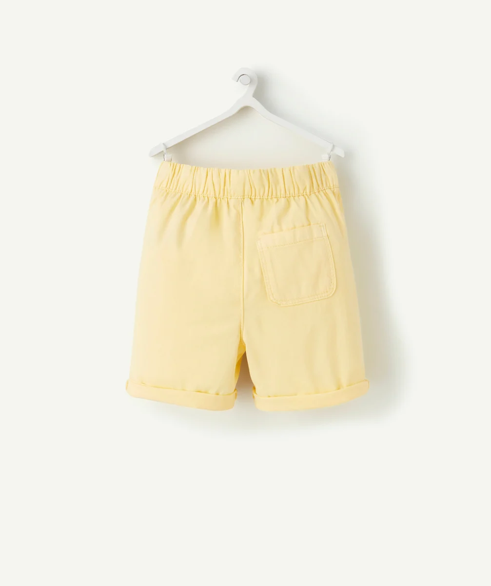 BERMUDA BÉBÉ GARÇON JAUNE EN VISCOSE RESPONSABLE