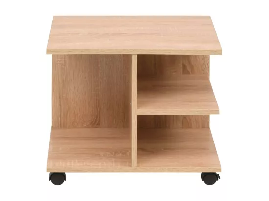 Étagère à roulettes 50x35x42 cm Chêne