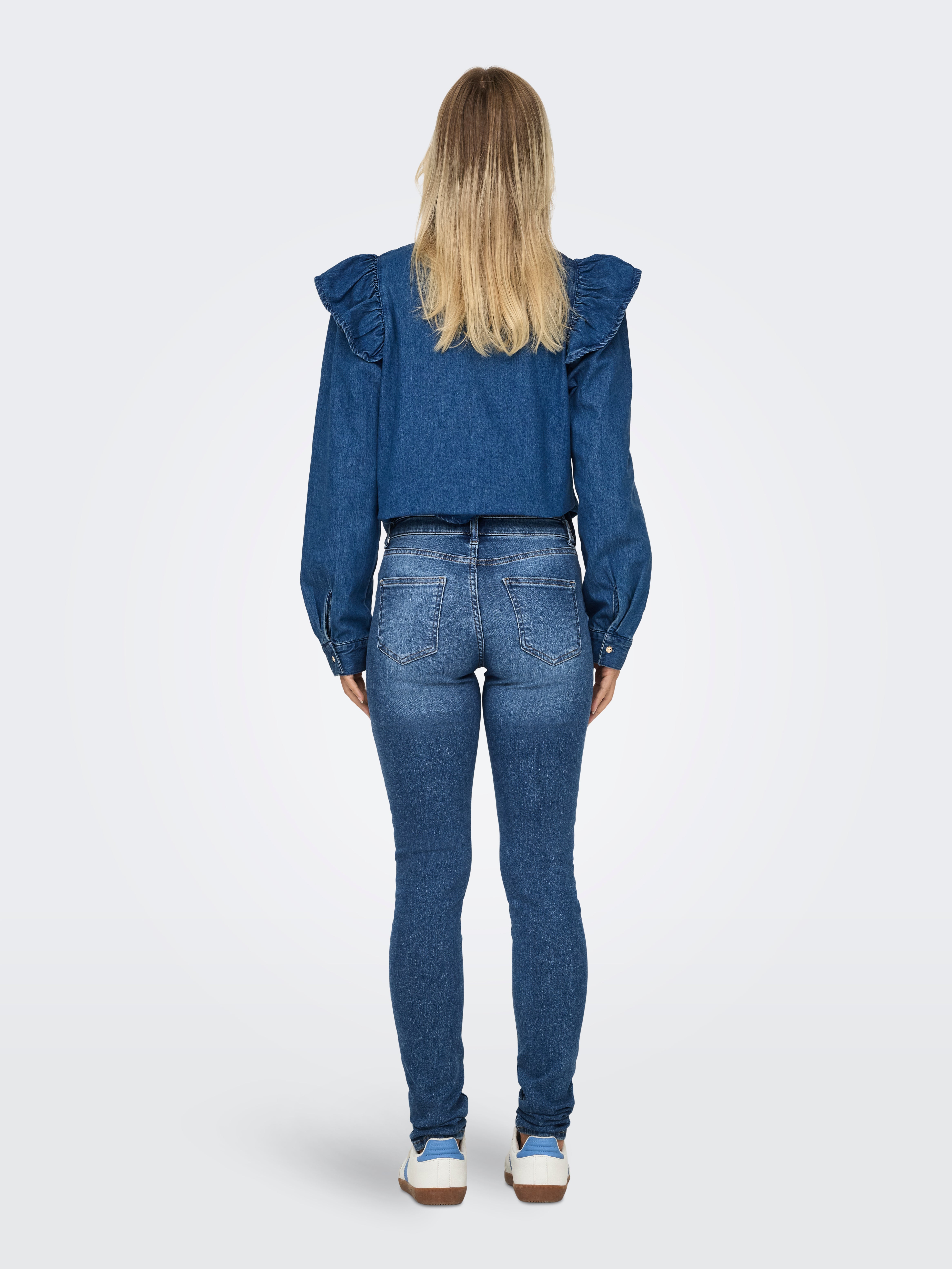 ONLBLUSH Mittlere Taille Skinny Fit Jeans Medium Blue Denim