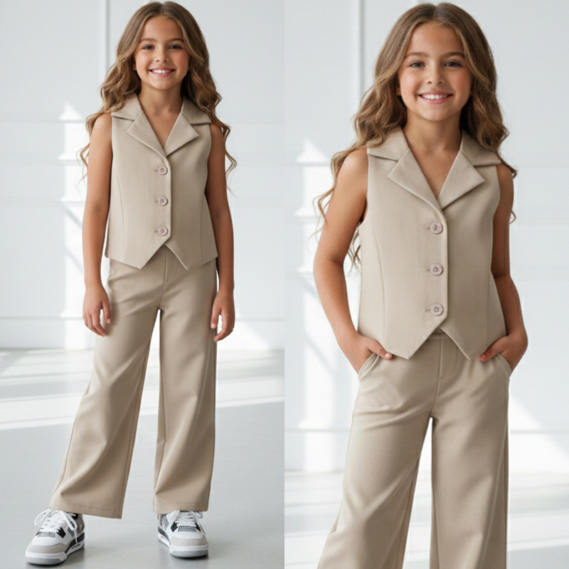 Modern girls set - camel