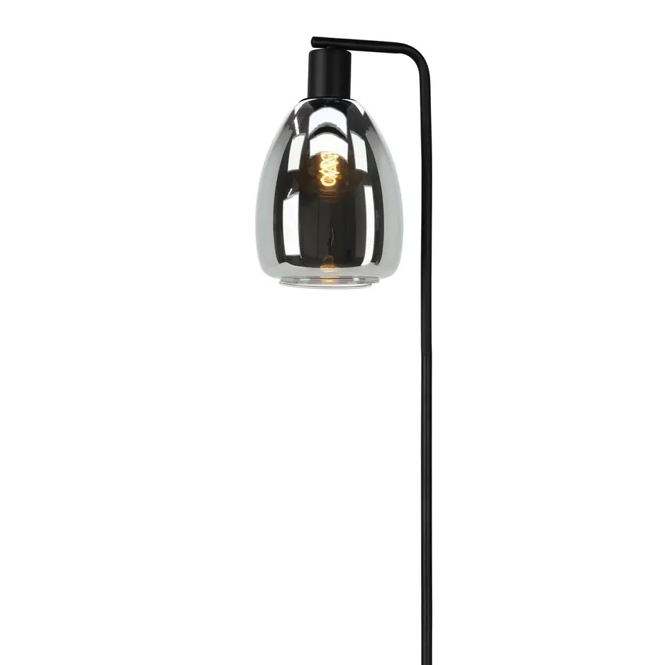 EGLOChelveyVloerlamp-E27-150,5cm-Rookglas