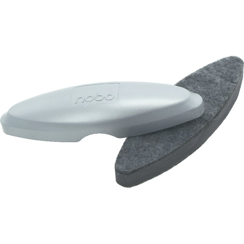 Brosse effaceur magnétique gris argent Nobo pour tableau blanc