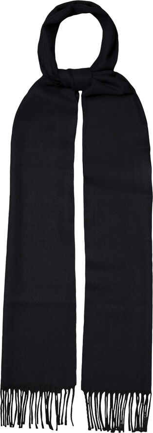 ETON Navy Blue Herringbone Merino Wool Scarf Blå