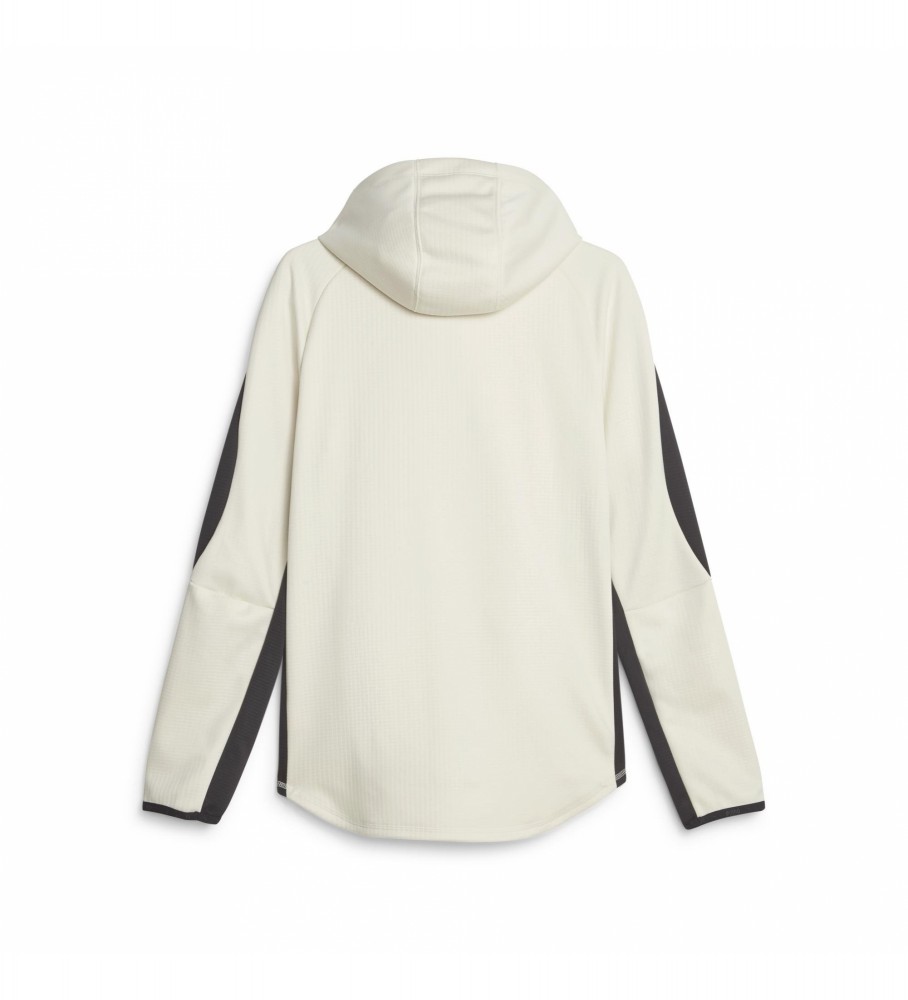 Jaqueta Puma Evostripe Warm com zíper frontal, branca