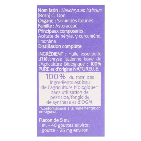 Óleo Essencial de Helichrysum Orgânico Naturaactive 5ml