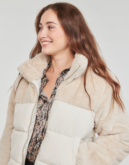 Only - ONLWANJA FUR PUFFER MIX JACKET CC OTW Beige
