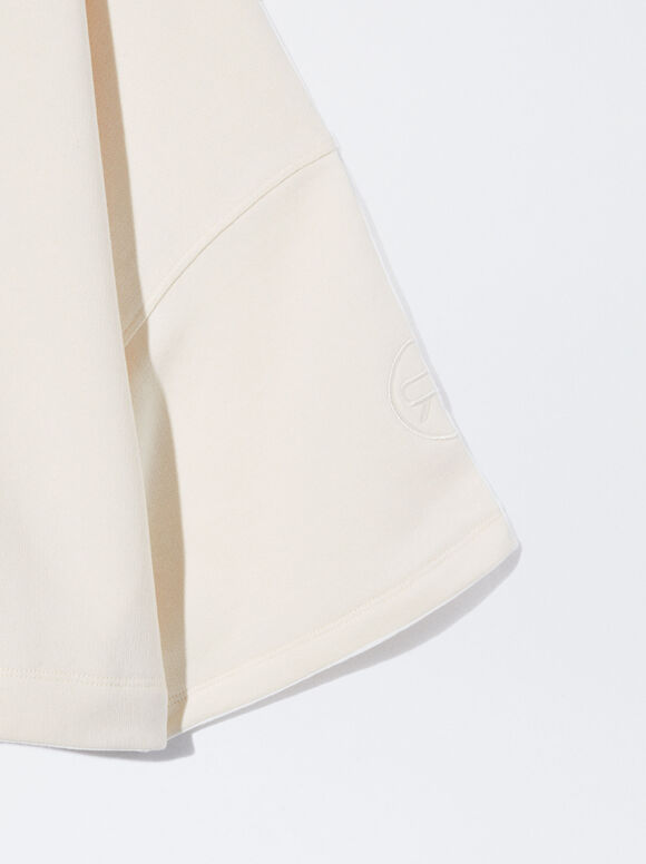 Moletom cropped de algodão - Off-White