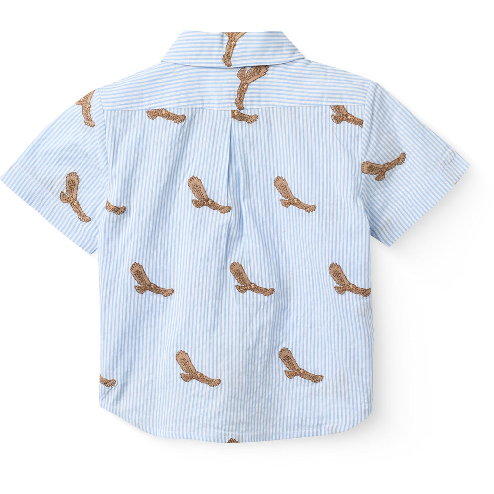Køb COPENHAGEN COLORS Sky Blue W Cream Stripe Seersucker Skjorte W. Emb