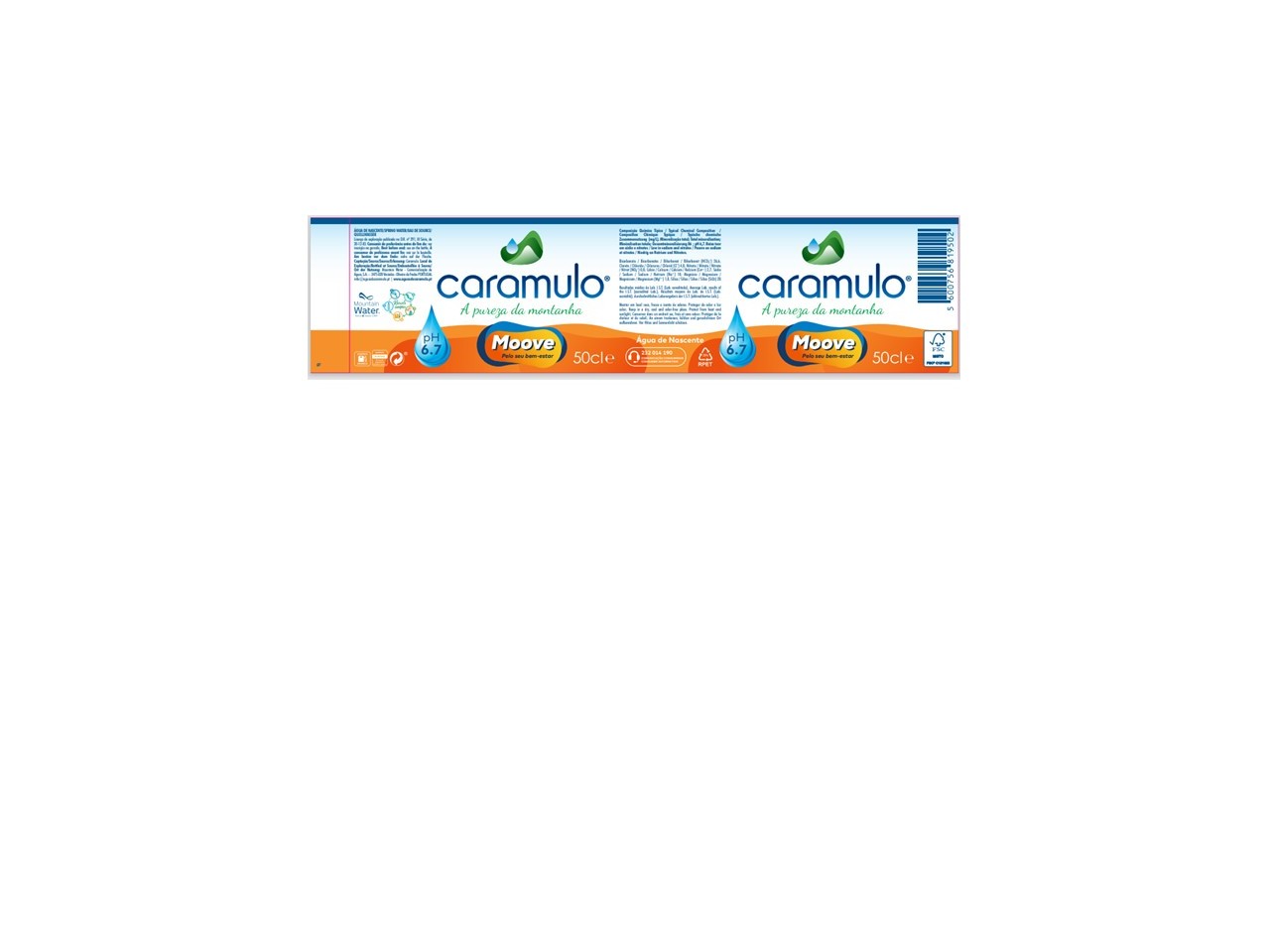 ÁGUA NASCENTE CARAMULO MOOVE 6X0.50 L