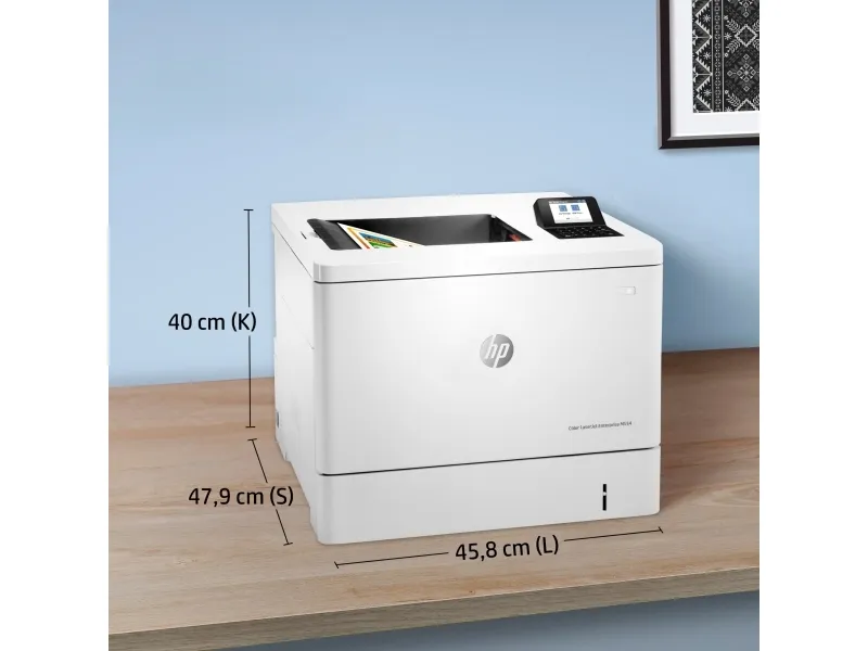 HP LaserJet Enterprise M554dn - Printer - farve - Duplex - laser - A4/Legal - 1200 x 1200 dpi - op til 33 spm (mono) / op til 33 spm (farve) - kapacitet: 650 ark - USB 2.0, Gigabit LAN, USB 2.0 vært