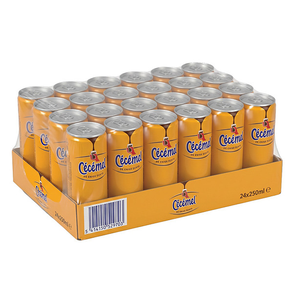Lait au chocolat Cécémel, lot de 24 canettes de 25 cl