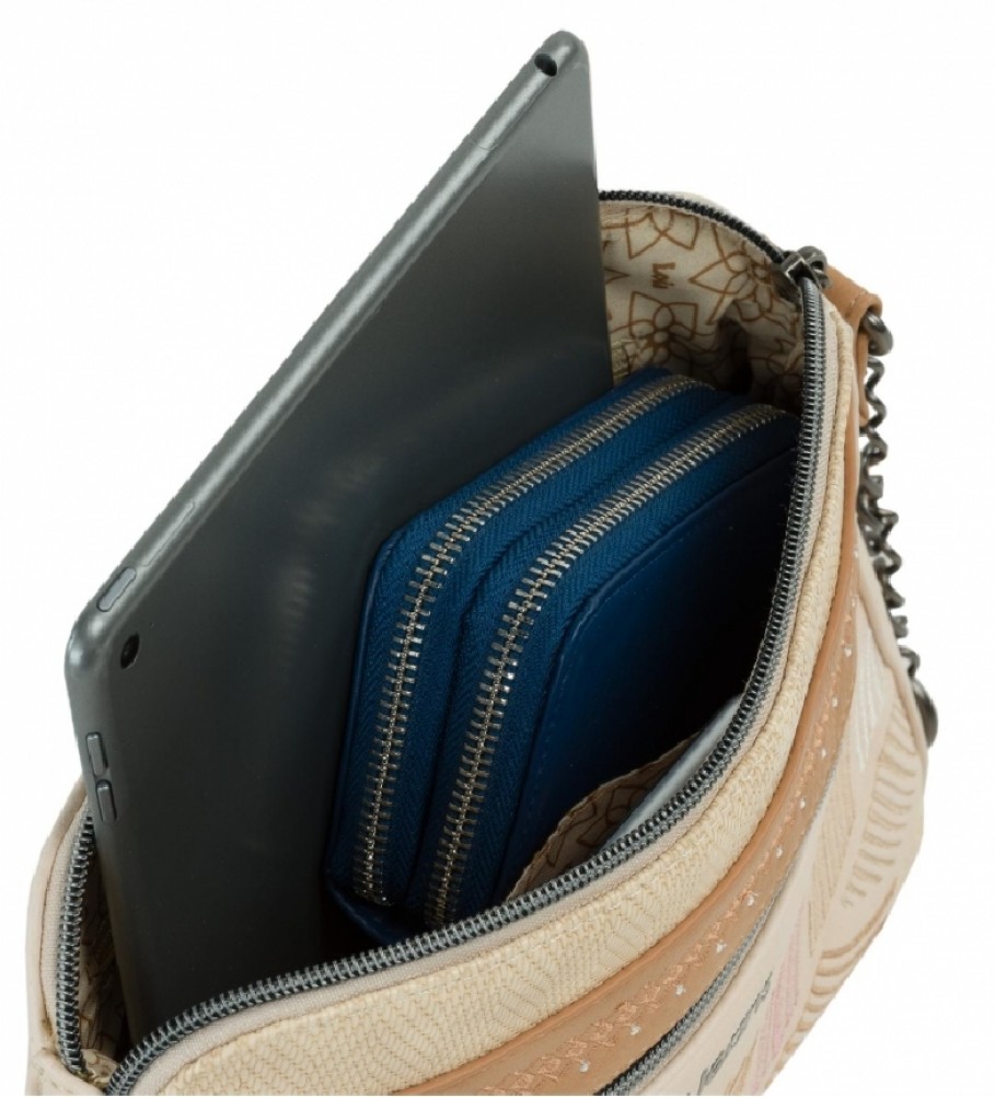 Bolsa transversal Lois Galatea bege, marrom