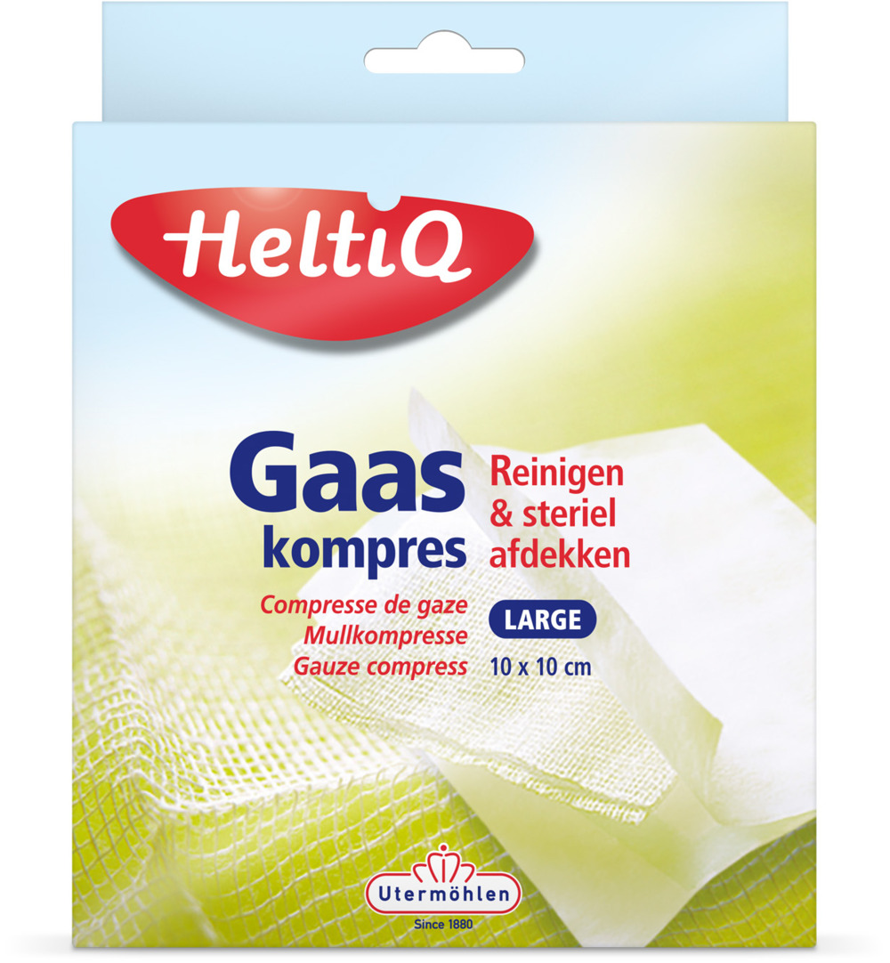 Heltiq Gaaskompressen 10 X 10 Cm (10 stuks)