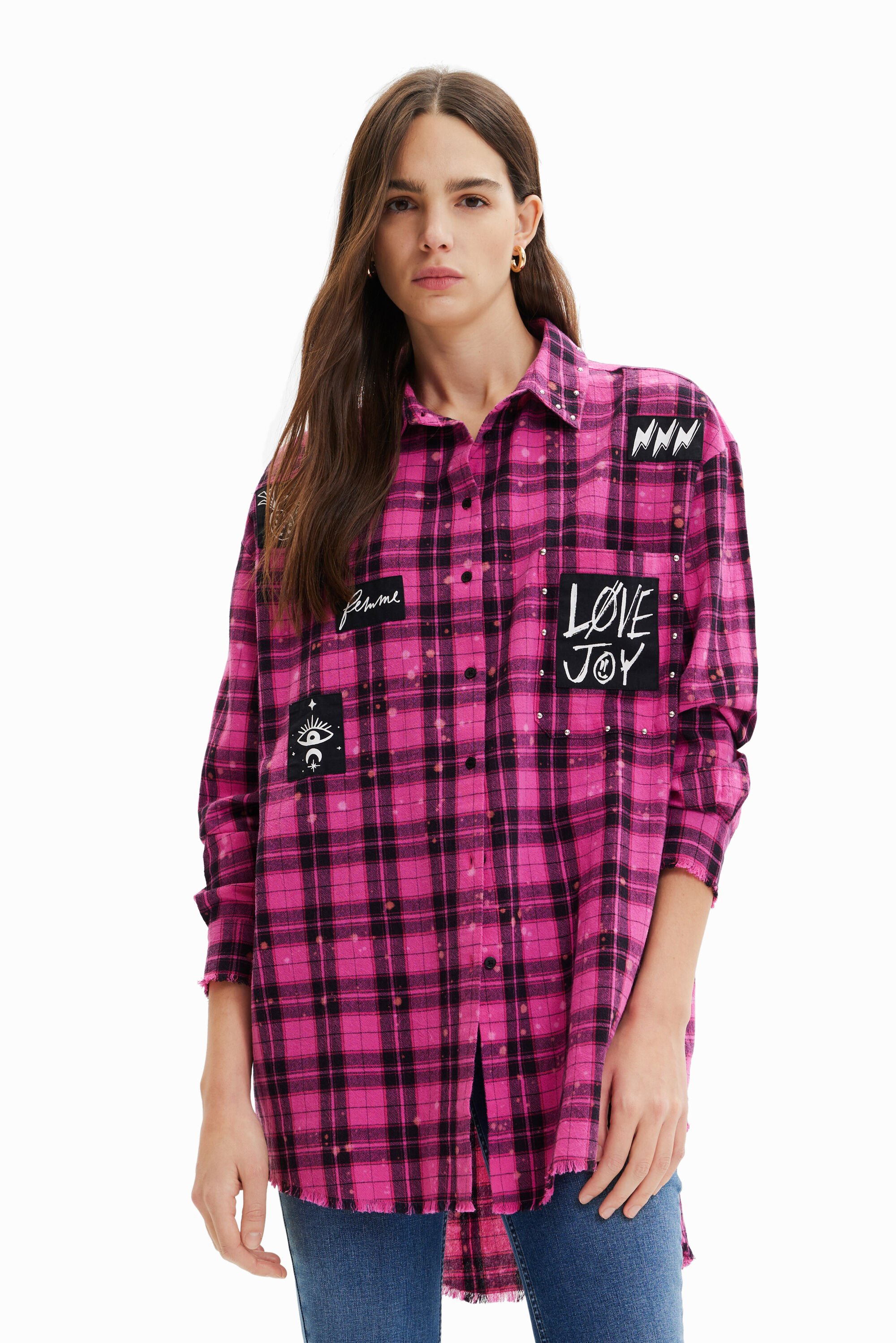 Chemise oversize carreaux