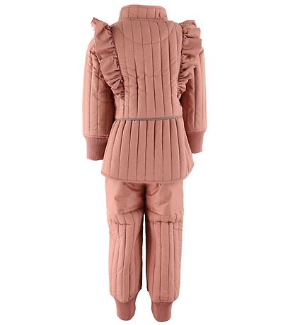 En Fant Termot?j - Old Rose m. Fl?ser