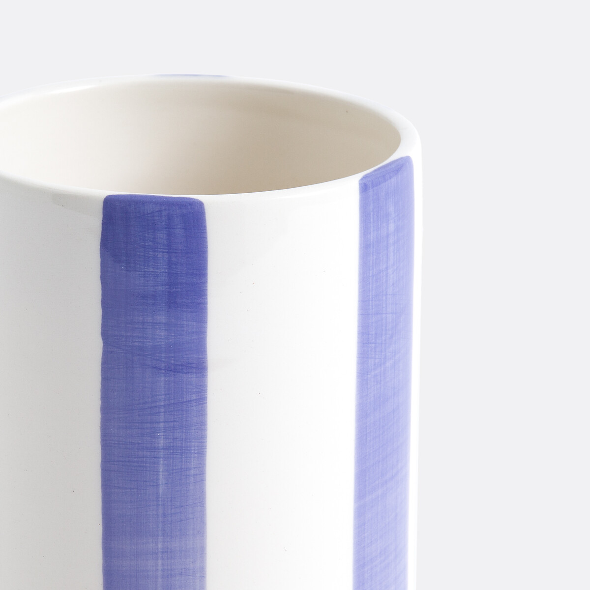 LA REDOUTE INTERIEURS<br>Vaso de cerâmica listrado, Alt.18 cm, Jaoma