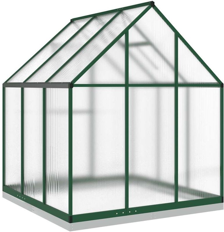 vidaXL - Tuinkas - Groen - Aluminium - 169x169x202 cm