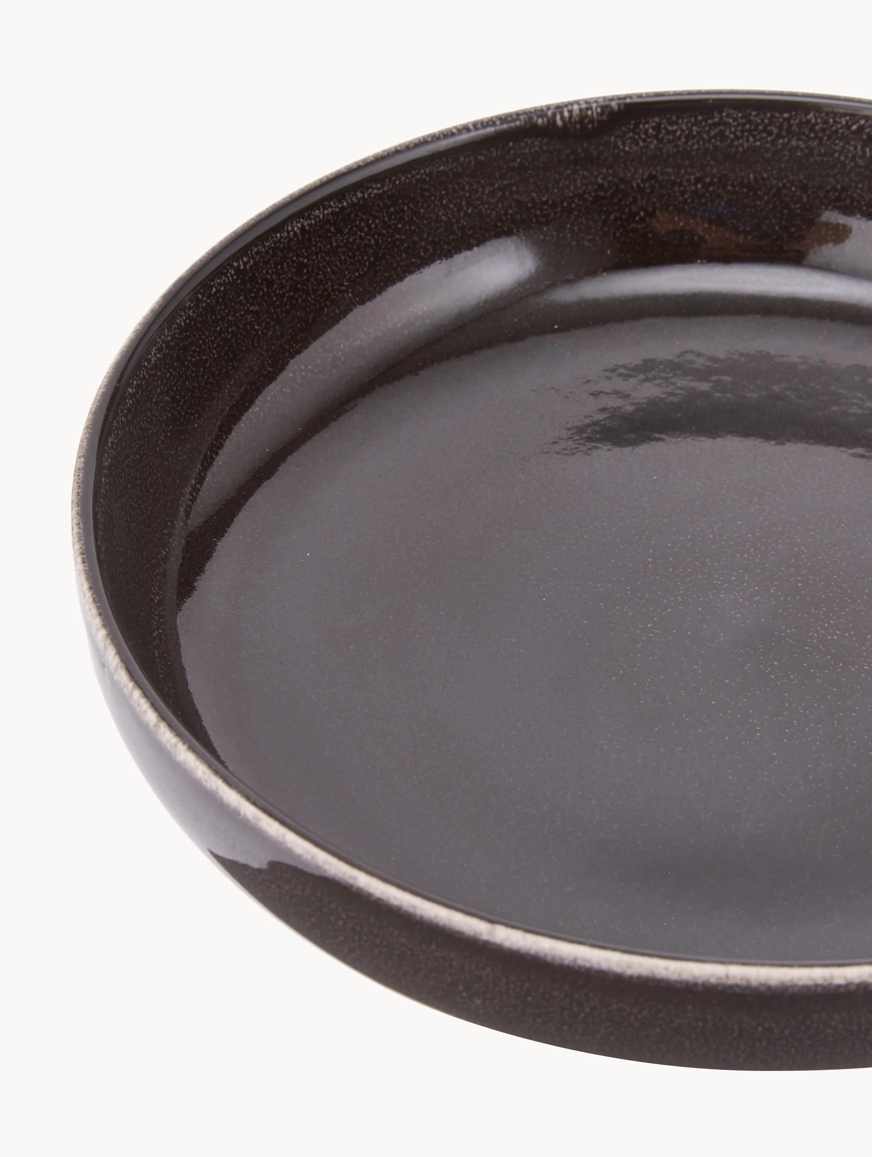 Handgemaakte schalen Nordic Coal, Ø 22 cm, 4 stuks