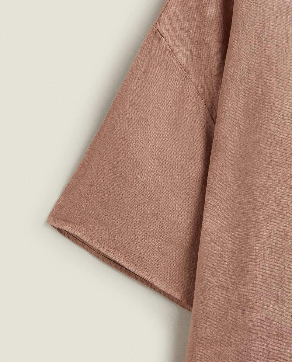 CAMISA DE LINHO DE MANGA CURTA