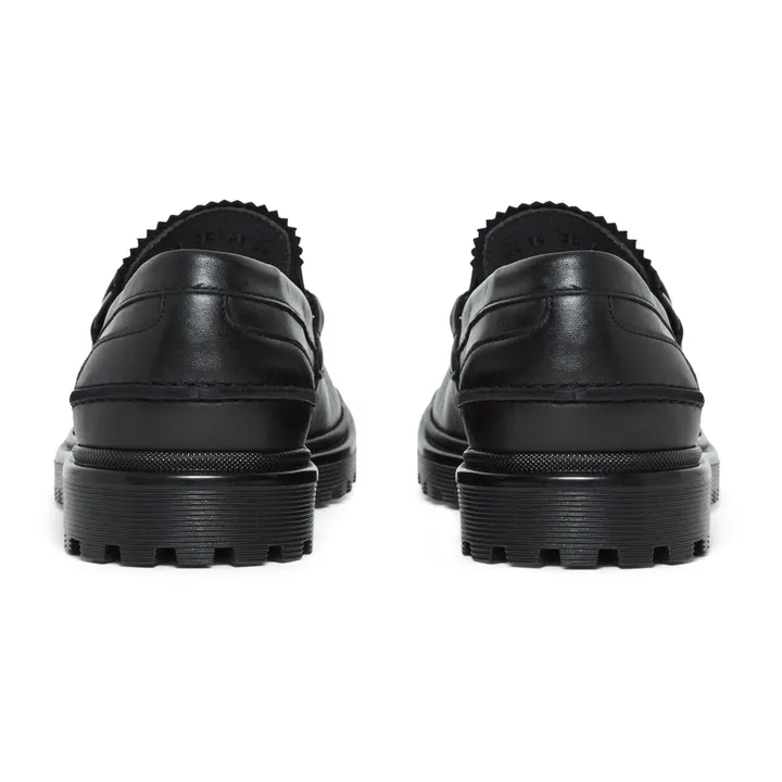 Angulus Mocassins Loafer Chaîne | Noir