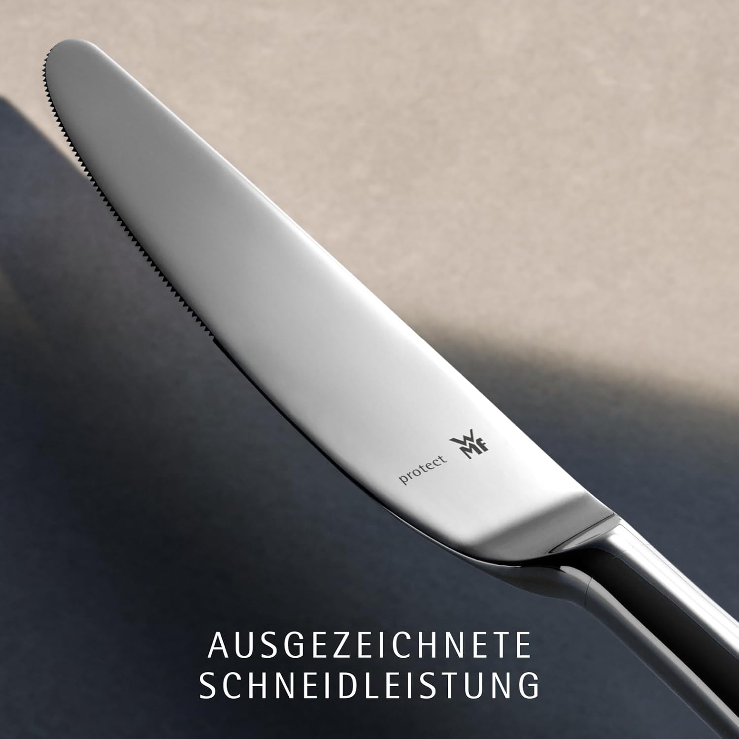 WMF Virginia Besteck Set 12 Personen, 66 teilig, 60 Teile mit Servierbesteck, Hohlheftmesser, Cromargan protect teilmattiert, kratzbeständig