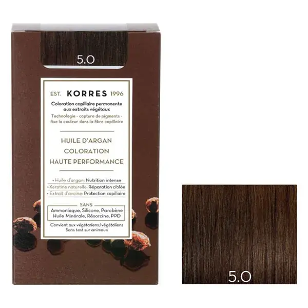 Korres Coloração Permanente Castanho Claro 5.0