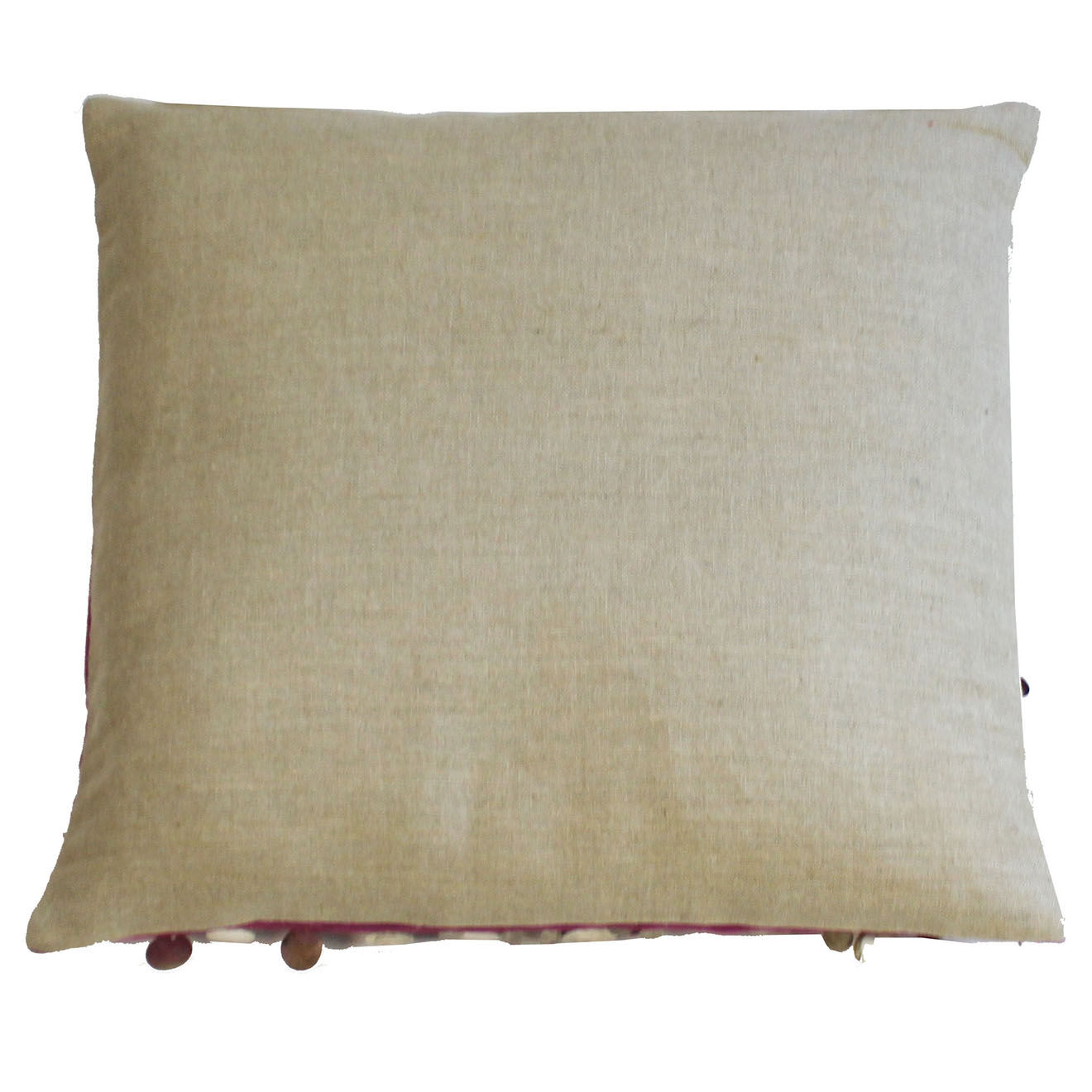 En Fil d'Indienne Housse de Coussin Gipsy Tie & Dye rose framboise - 40x40 cm