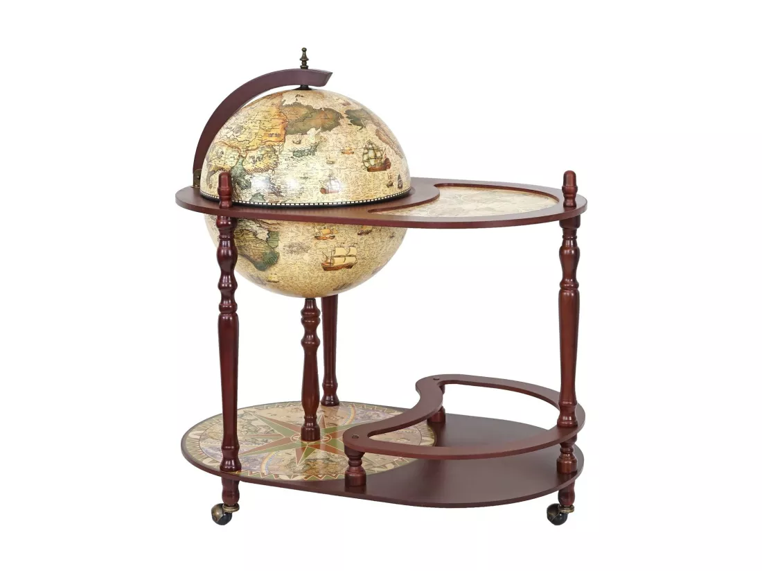Bar de salon Globe avec table MCW-D84