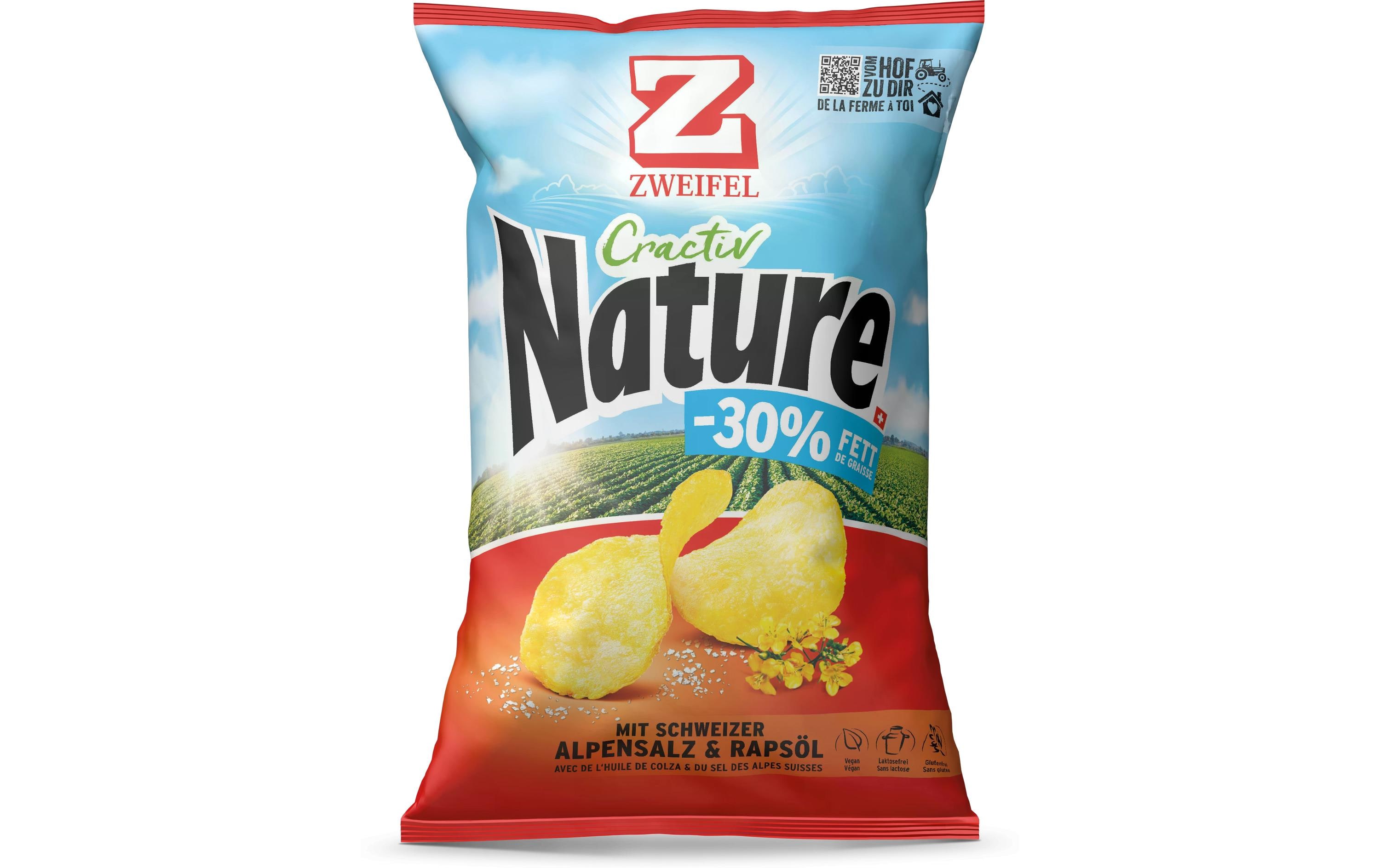 Chips Cractiv Nature 160 gKnusprige Kartoffelchips aus der Schweiz