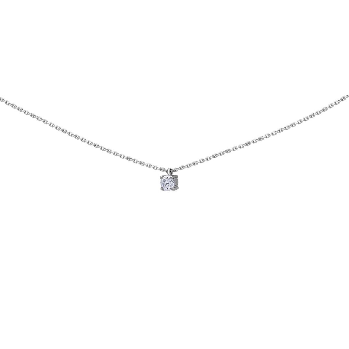Collier Brillaxis solitaire oxyde or 18 carats