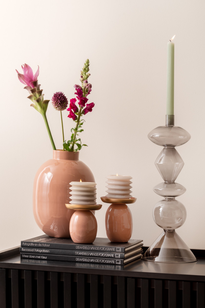 Pillar Candle Holder Mila Large PT3992BK Black