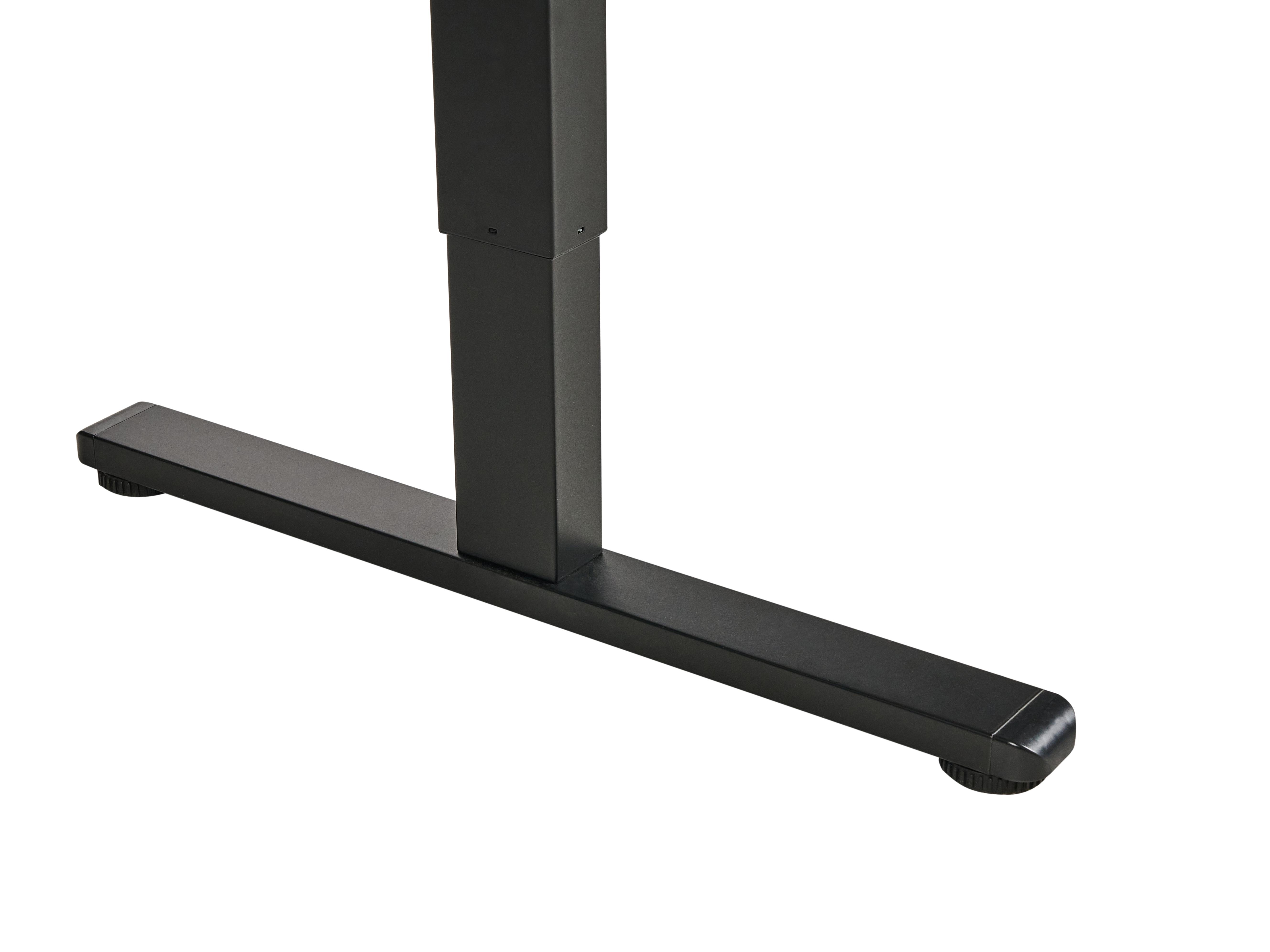 Elektrisch verstelbaar sta-bureau WILBANKS Bruin/zwart 120 cm 60 cm met USB-poort