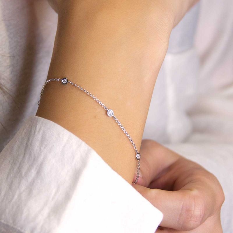 Bracelet Or Blanc et Diamant