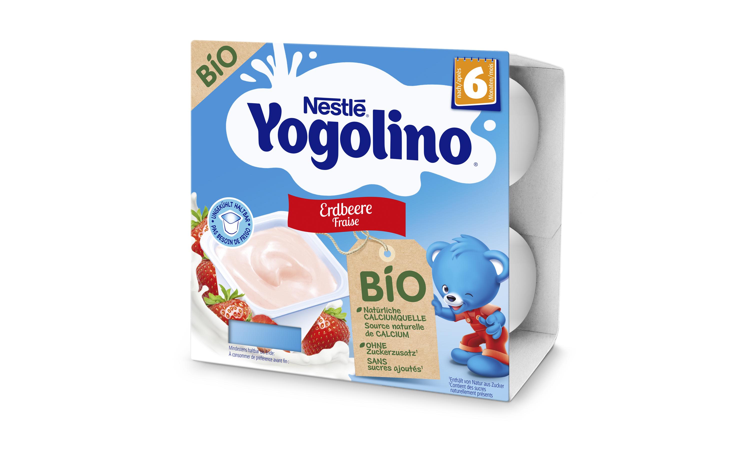 Dessert Yogolino Bio Erdbeere 4 x 90gMilchdessert mit Bio Zutaten
