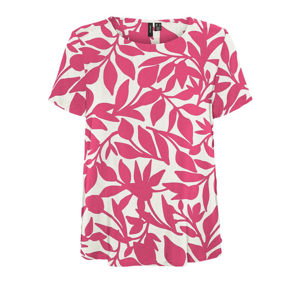 Vero Moda Blouse Blanc/Rose Femme Vero Moda Easy