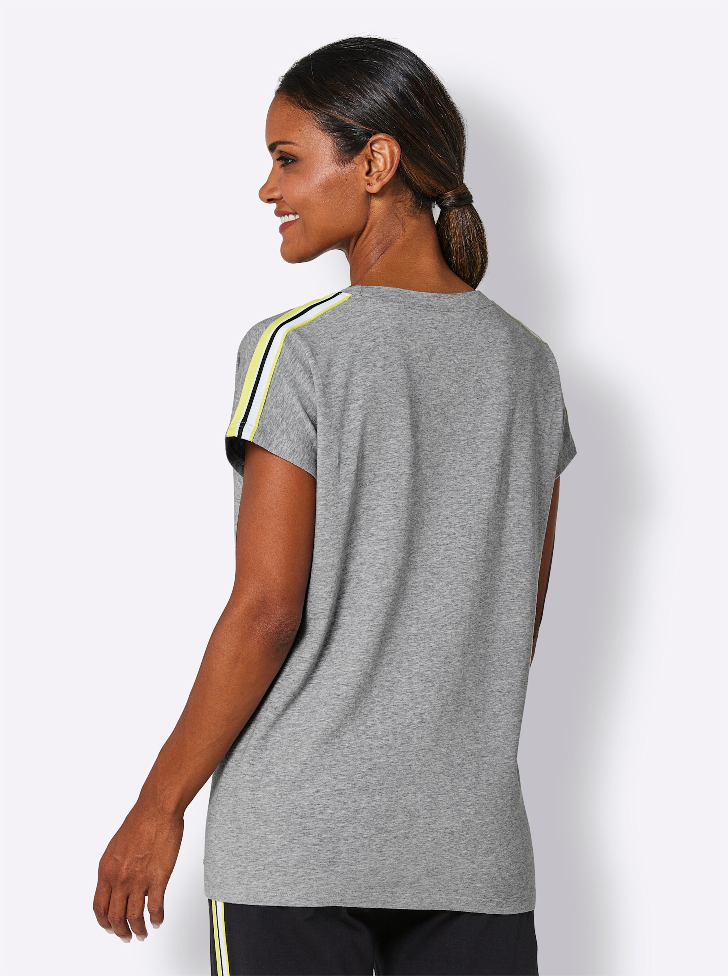 feel good Shirt in grau-meliert
