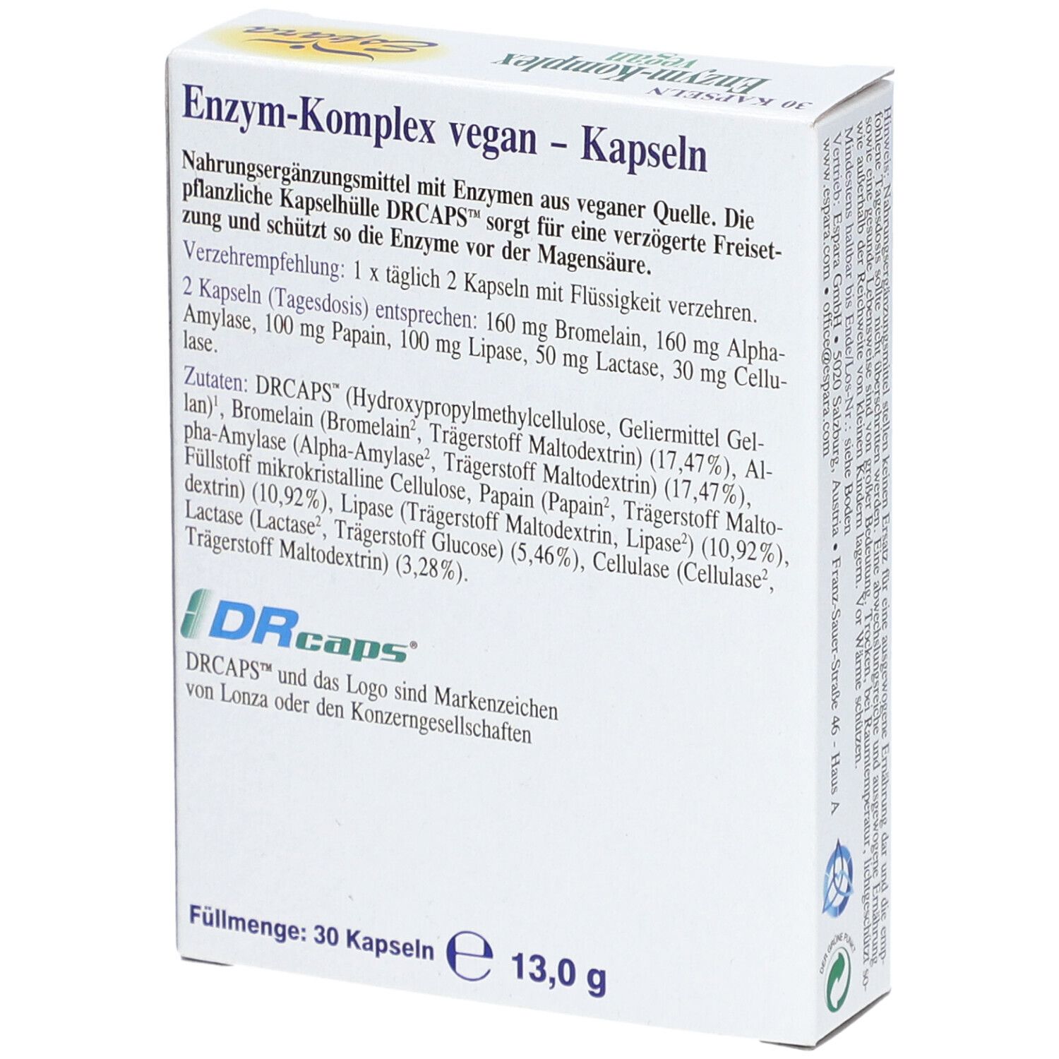 Espara Enzym Komplex vegan Kapseln