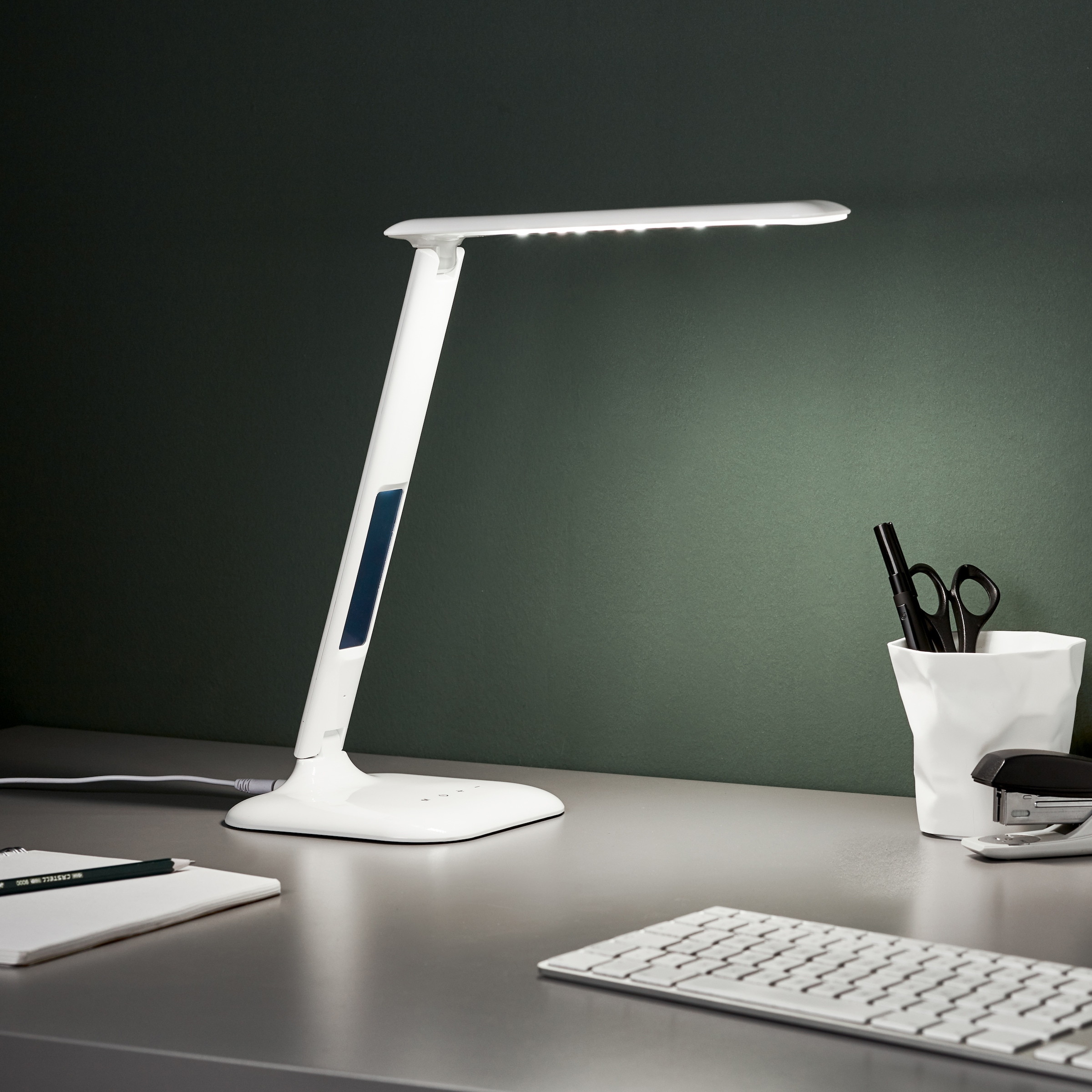 Brilliant LED Schreibtischlampe »Glenn« LED-Modul 1 Stk. Farbwechsler 55 cm Höhe, Touchdimmer, USB-Anschluss, Kunststoff/Metall