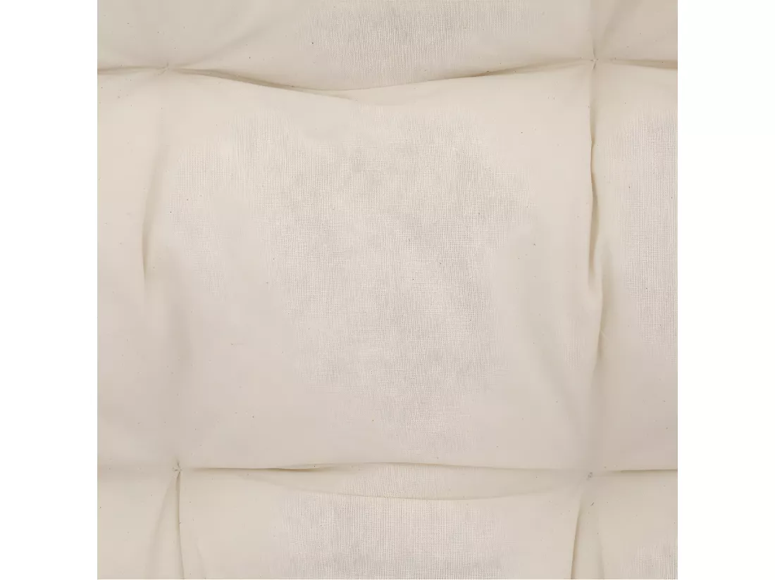 Banquette 2 places en Rotin et Coton Blanc L 110 x H 77 cm